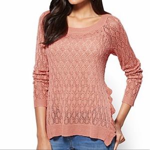 NWT NY&Co Crochet Top. Size Large